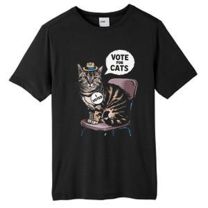 Vote For Cats Funny Cat Supporter In Elections Tall Fusion ChromaSoft Performance T-Shirt