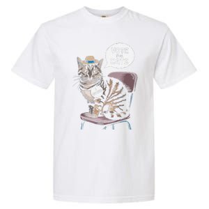 Vote For Cats Funny Cat Supporter In Elections Garment-Dyed Heavyweight T-Shirt