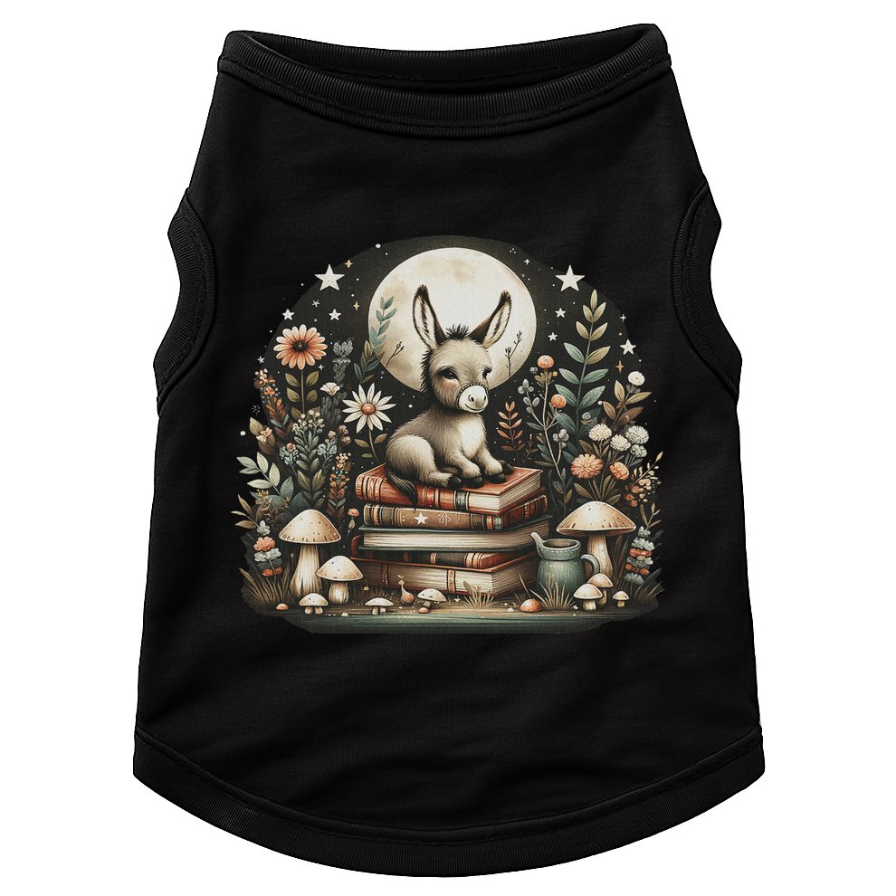 Vintage Floral Cottagecore Donkey Lover Doggie Tank