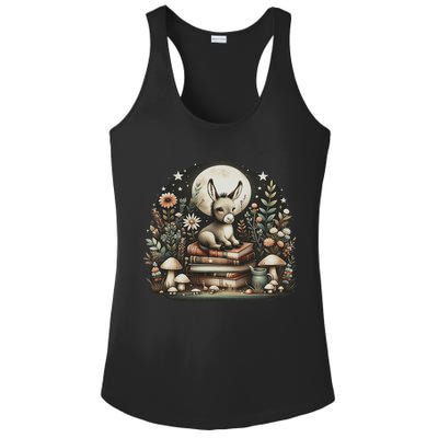 Vintage Floral Cottagecore Donkey Lover Ladies PosiCharge Competitor Racerback Tank
