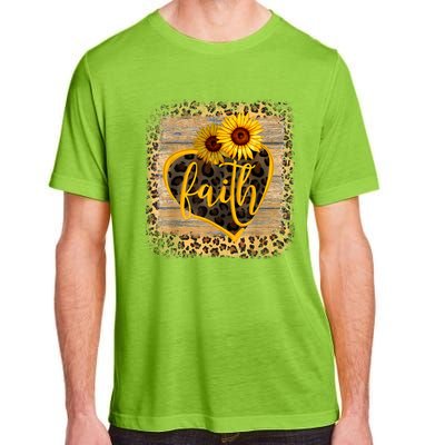 Vintage Faith Cross Sunflower Butterflies Flowers Christians Adult ChromaSoft Performance T-Shirt