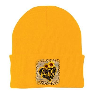 Vintage Faith Cross Sunflower Butterflies Flowers Christians Knit Cap Winter Beanie