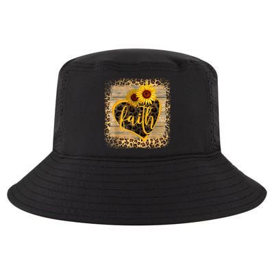 Vintage Faith Cross Sunflower Butterflies Flowers Christians Cool Comfort Performance Bucket Hat