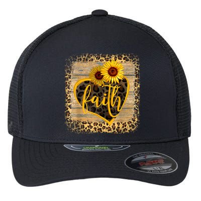 Vintage Faith Cross Sunflower Butterflies Flowers Christians Flexfit Unipanel Trucker Cap