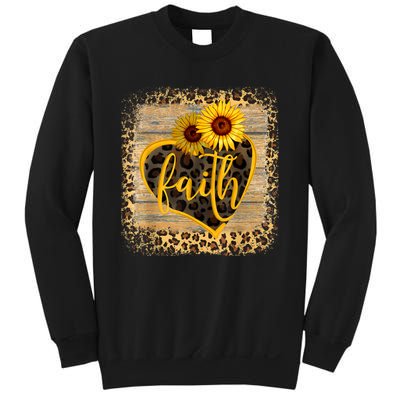 Vintage Faith Cross Sunflower Butterflies Flowers Christians Sweatshirt