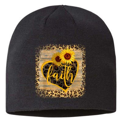 Vintage Faith Cross Sunflower Butterflies Flowers Christians Sustainable Beanie