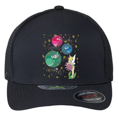 Vintage Fairies Characters Group Flora Fauna Merryweather Flexfit Unipanel Trucker Cap