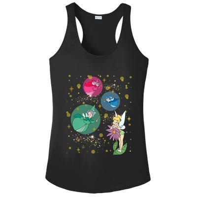 Vintage Fairies Characters Group Flora Fauna Merryweather Ladies PosiCharge Competitor Racerback Tank
