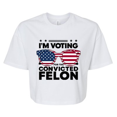 Voting For Convicted Felon Graphic Bella+Canvas Jersey Crop Tee