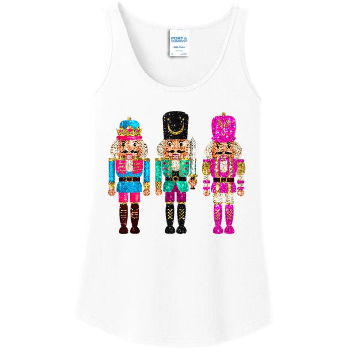 Vintage Funny Cheerful Nutcrackers Christmas Ladies Essential Tank