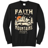 Vintage Faith Can Move Mountains Christian Sweatshirt