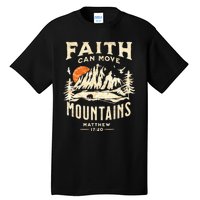 Vintage Faith Can Move Mountains Christian Tall T-Shirt