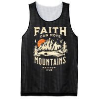 Vintage Faith Can Move Mountains Christian Mesh Reversible Basketball Jersey Tank