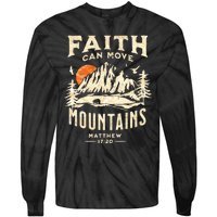 Vintage Faith Can Move Mountains Christian Tie-Dye Long Sleeve Shirt