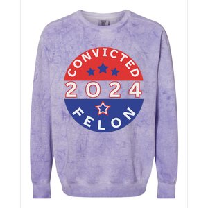 Voting For Convicted Felon Funny 2024 Colorblast Crewneck Sweatshirt