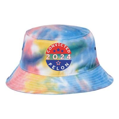 Voting For Convicted Felon Funny 2024 Tie Dye Newport Bucket Hat