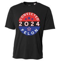 Voting For Convicted Felon Funny 2024 Cooling Performance Crew T-Shirt