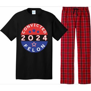 Voting For Convicted Felon Funny 2024 Pajama Set