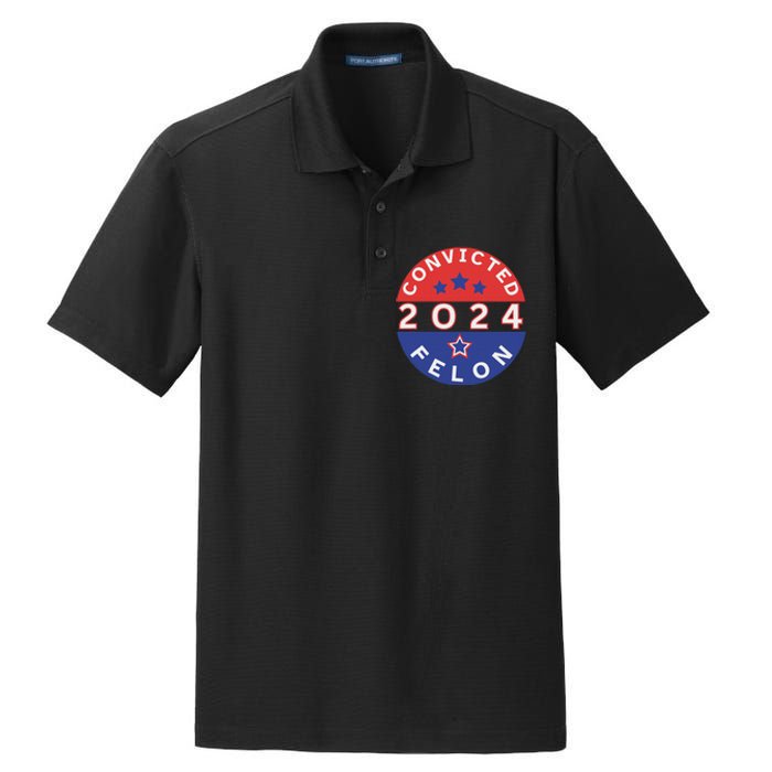 Voting For Convicted Felon Funny 2024 Dry Zone Grid Polo