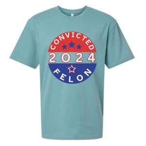 Voting For Convicted Felon Funny 2024 Sueded Cloud Jersey T-Shirt