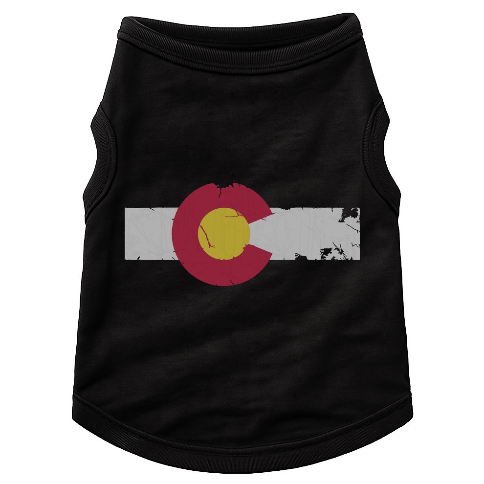 Vintage Fade Colorado Flag Doggie Tank