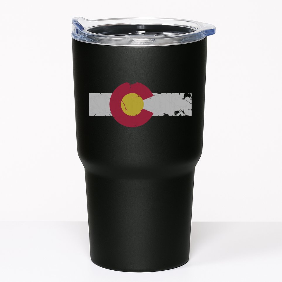 Vintage Fade Colorado Flag Tumbler