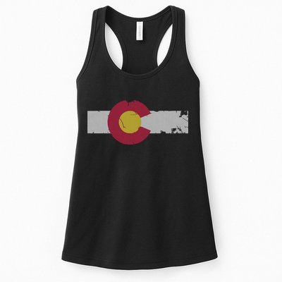 Vintage Fade Colorado Flag Womens Tank Top