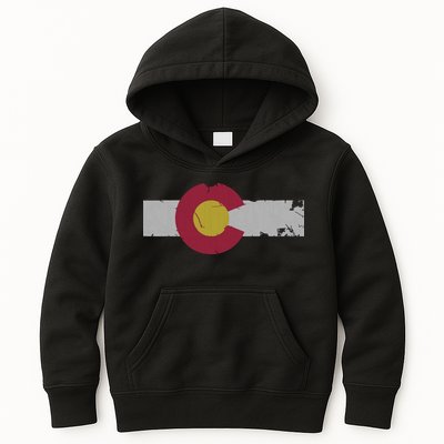 Vintage Fade Colorado Flag Kids Hoodie