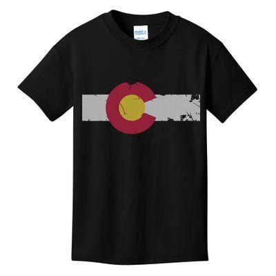 Vintage Fade Colorado Flag Kids T-Shirt