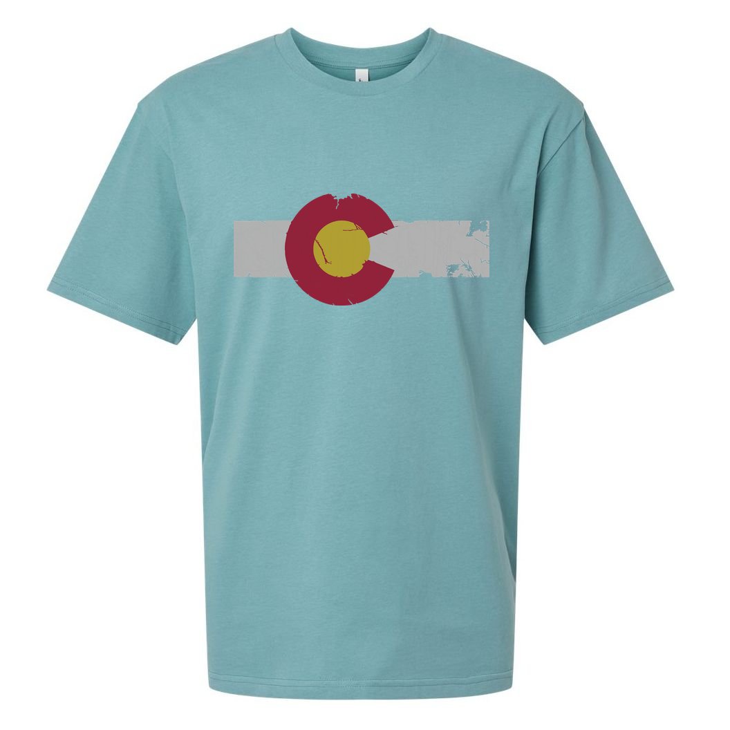 Vintage Fade Colorado Flag Sueded Cloud Jersey T-Shirt