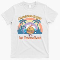 Vintage Funny Cheeseburger In Paradise Summer Vacation Vibe T-Shirt
