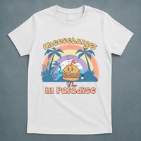 Vintage Funny Cheeseburger In Paradise Summer Vacation Vibe T-Shirt
