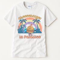Vintage Funny Cheeseburger In Paradise Summer Vacation Vibe Tall T-Shirt