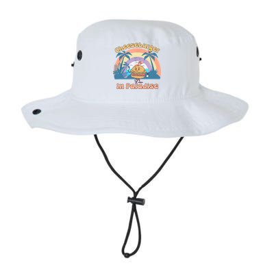 Vintage Funny Cheeseburger In Paradise Summer Vacation Vibe Bucket Hat