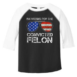 Voting For Convicted Felon 2024 Us Flag Toddler Fine Jersey T-Shirt