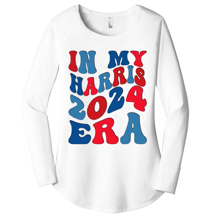 Vote For Democracy Vote Kamala Harris In My Harris Era 2024 Women's Perfect Tri Tunic Long Sleeve Shirt