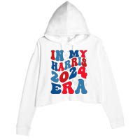 Vote For Democracy Vote Kamala Harris In My Harris Era 2024 Crop Fleece Hoodie