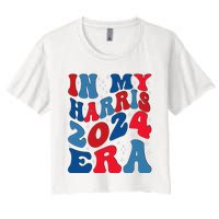 Vote For Democracy Vote Kamala Harris In My Harris Era 2024 Women's Crop Top Tee