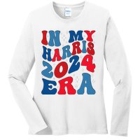 Vote For Democracy Vote Kamala Harris In My Harris Era 2024 Ladies Long Sleeve Shirt