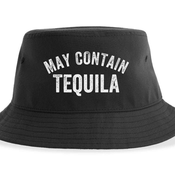 Vintage Funny Drinking May Contain Tequila Sustainable Bucket Hat