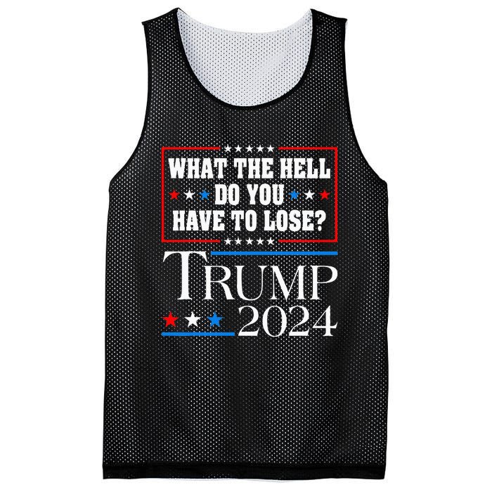 Vote For Donald Trump What The Hell Do You Have To Lose Mesh Reversible Basketball Jersey Tank