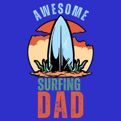Vintage Fathers Day Awesome Surfing Dad Ever Gift T-Shirt
