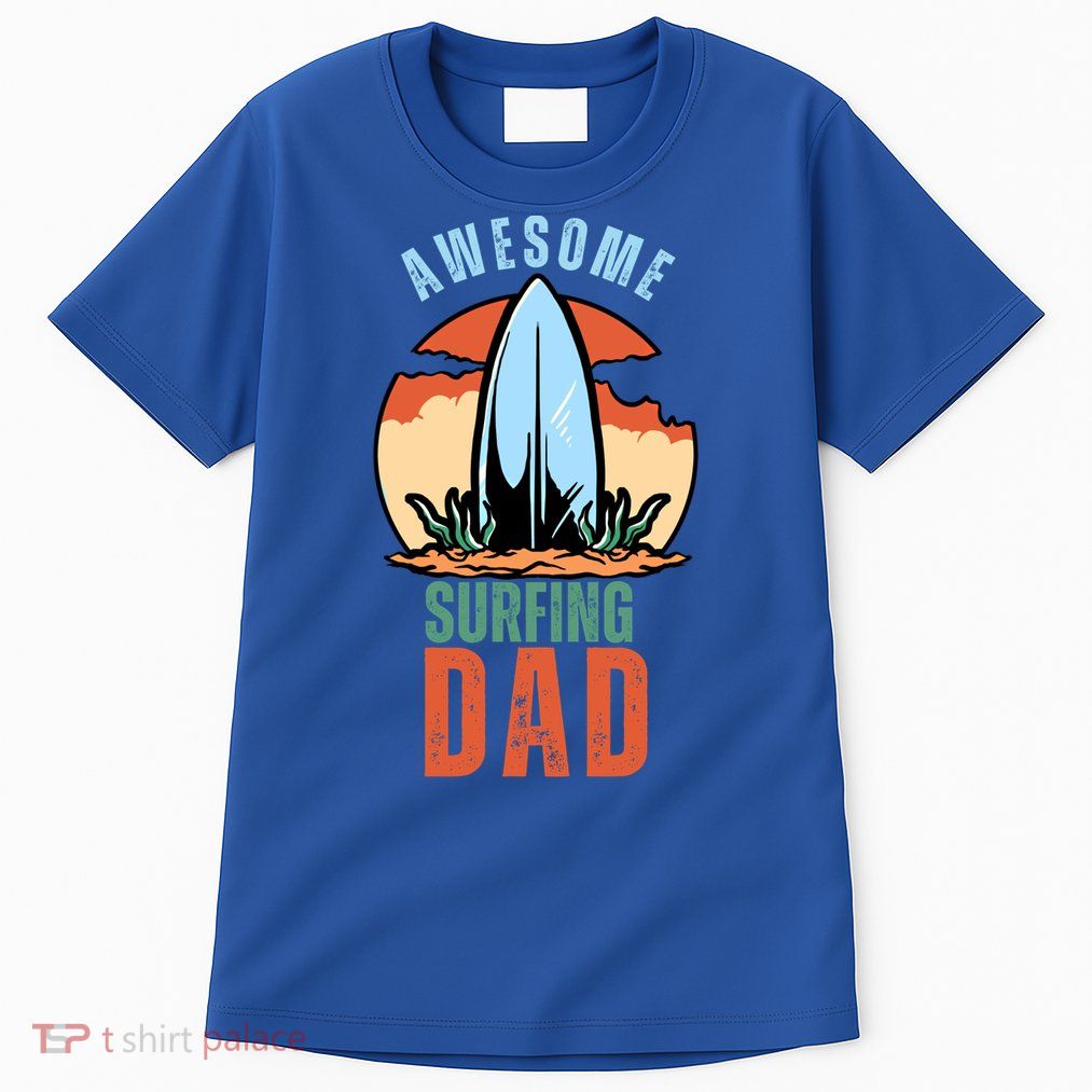 Vintage Fathers Day Awesome Surfing Dad Ever Gift Tall T-Shirt