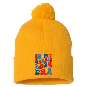 Vote For Democracy Vote Kamala Harris In My Harris Era 2024 Pom Pom 12in Knit Beanie