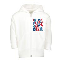 Vote For Democracy Vote Kamala Harris In My Harris Era 2024 Toddler Zip Fleece Hoodie