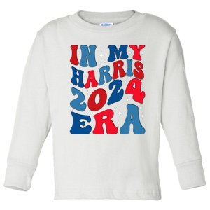 Vote For Democracy Vote Kamala Harris In My Harris Era 2024 Toddler Long Sleeve Shirt