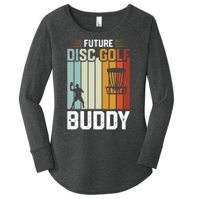 Vintage Future Disc Golf Buddy Frolf Flying Disc Sport Women's Perfect Tri Tunic Long Sleeve Shirt