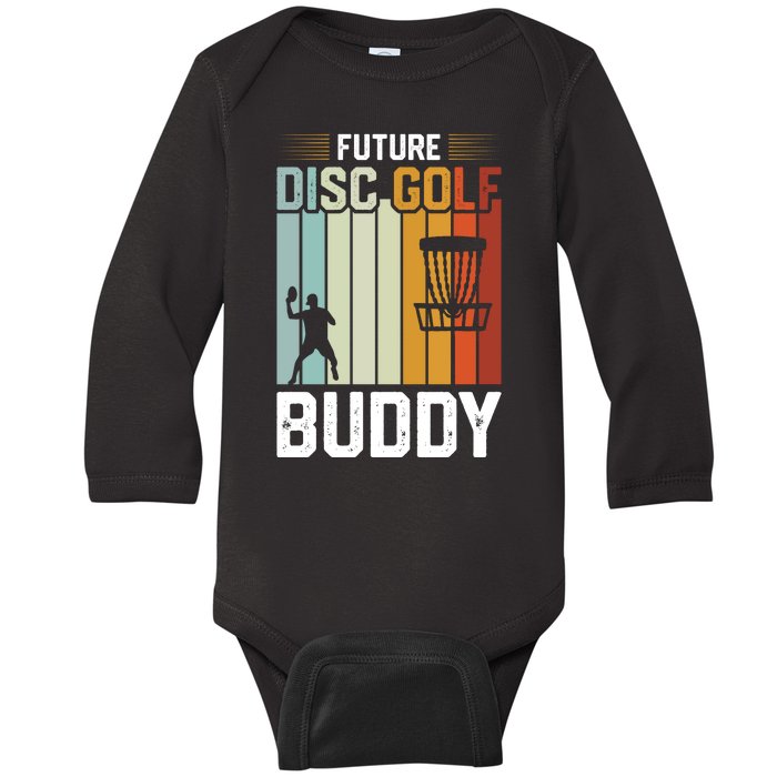 Vintage Future Disc Golf Buddy Frolf Flying Disc Sport Baby Long Sleeve Bodysuit