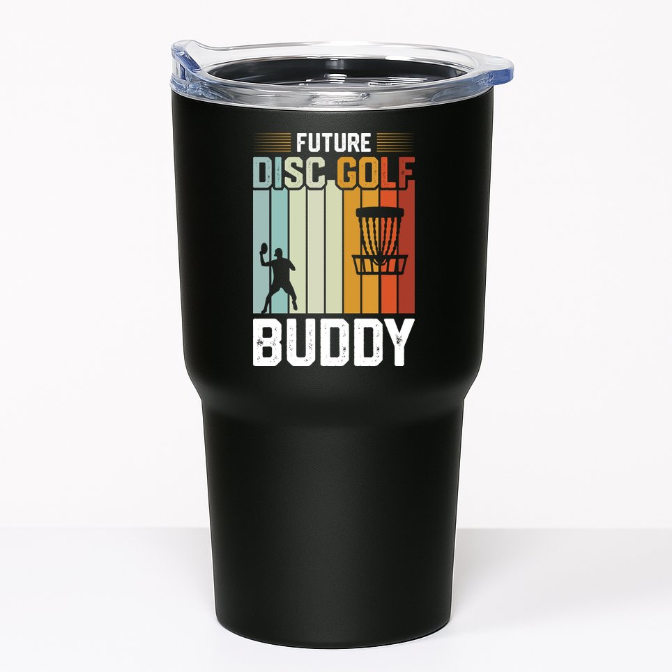 Vintage Future Disc Golf Buddy Frolf Flying Disc Sport Tumbler
