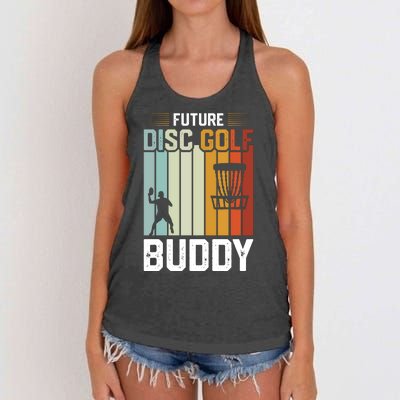 Vintage Future Disc Golf Buddy Frolf Flying Disc Sport Women's Knotted Racerback Tank